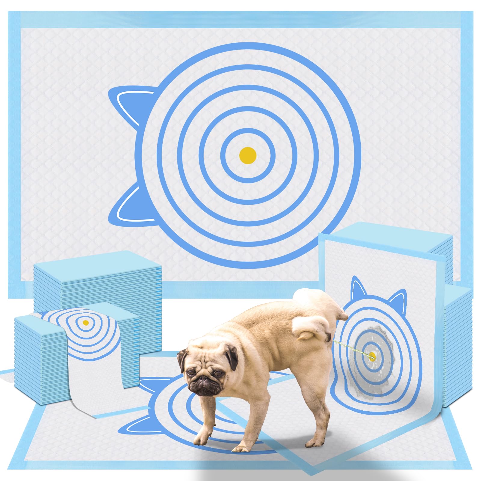 Pee Pads for Dogs 24” X 34” Large Wee Wee Pads for Dogs Super Absorbent Disposable Dog Pee Pads with Adhesive Tabs Leakproof Puppy Potty Training Pads for Pet Supplies - 20 Count